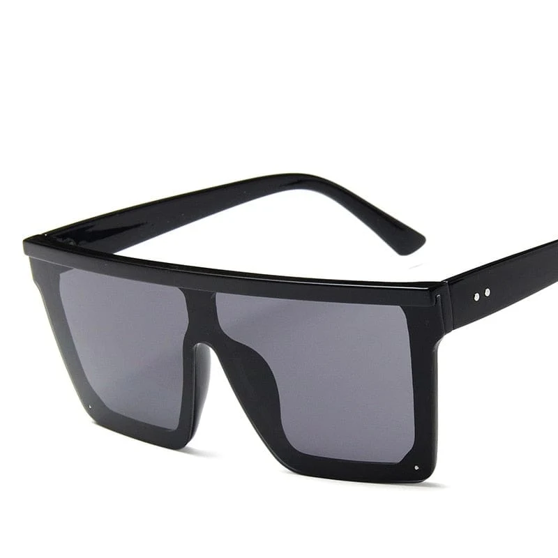 2022 Vintage Male Flat Top Sonnenbrille Männer Marke Black Square Shades UV400 Gradient Sonnenbrille für Frauen Cool One Piece Designer
