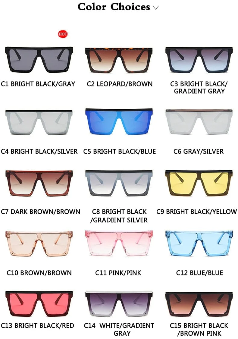 2022 Vintage Male Flat Top Sonnenbrille Männer Marke Black Square Shades UV400 Gradient Sonnenbrille für Frauen Cool One Piece Designer
