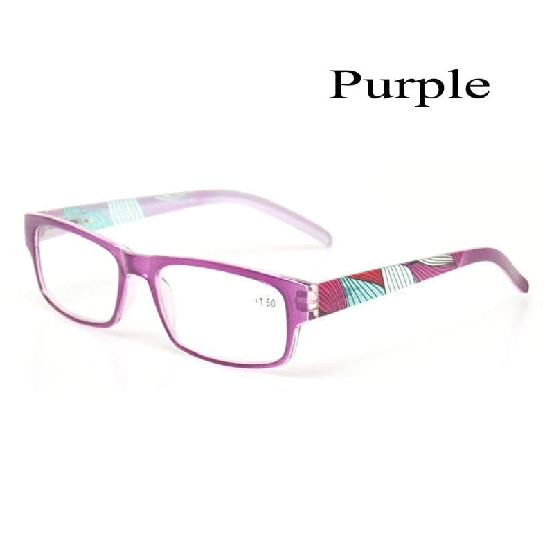 Lesebrille Federscharnier Stilvolles Musterdesign Leser Männer und Frauen Farbbrillen Prresbyopie-Brille Dioptrie +50 bis +600