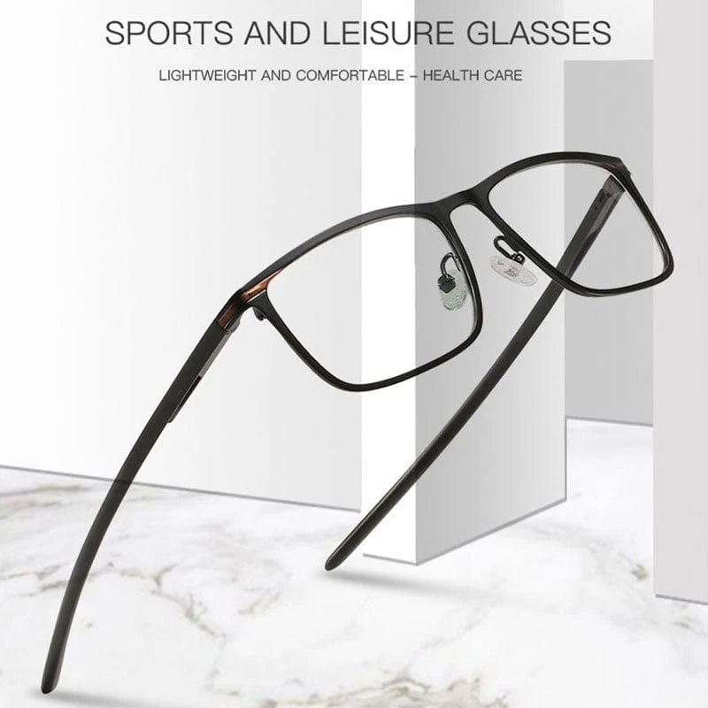 Mode Hochwertige Legierung Männer Brillengestell Optische Brillen Vollrand Business und Sportlich Bequem UV400
