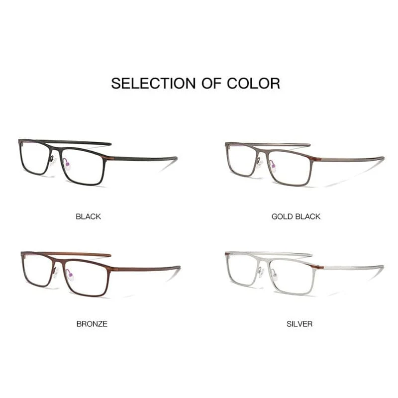 Mode Hochwertige Legierung Männer Brillengestell Optische Brillen Vollrand Business und Sportlich Bequem UV400