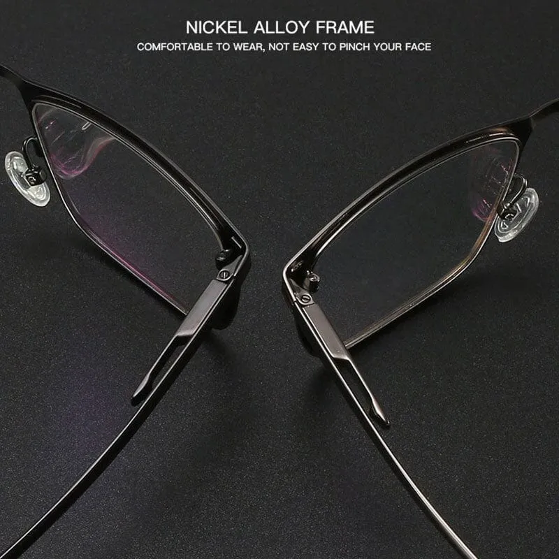 Mode Hochwertige Legierung Männer Brillengestell Optische Brillen Vollrand Business und Sportlich Bequem UV400
