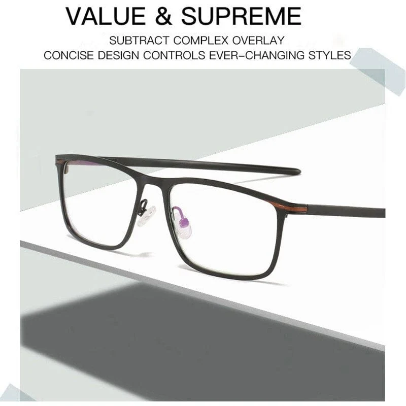 Mode Hochwertige Legierung Männer Brillengestell Optische Brillen Vollrand Business und Sportlich Bequem UV400
