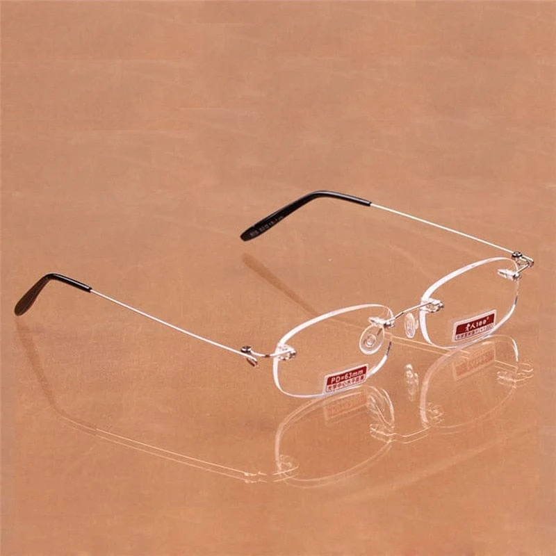 iboode Unisex-Lesebrille Marke Randlose Presbyopie-Brille für Frauen Männer Harz Klare Linse Lesebrille +1.0~4.0