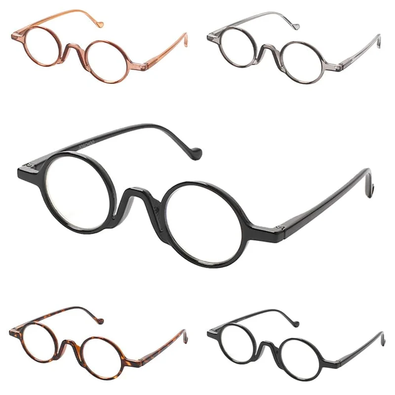 Runde Lesebrille im Retro-Stil mit Blaulichtblockierung, kleine, bequeme Lesebrille für Damen und Herren