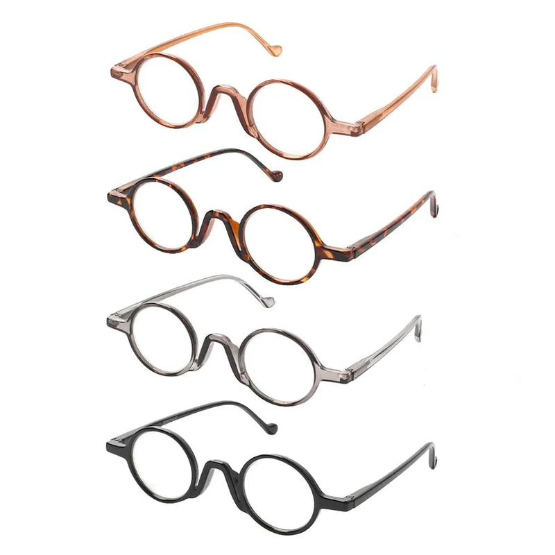 Runde Lesebrille im Retro-Stil mit Blaulichtblockierung, kleine, bequeme Lesebrille für Damen und Herren