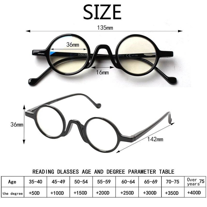 Runde Lesebrille im Retro-Stil mit Blaulichtblockierung, kleine, bequeme Lesebrille für Damen und Herren
