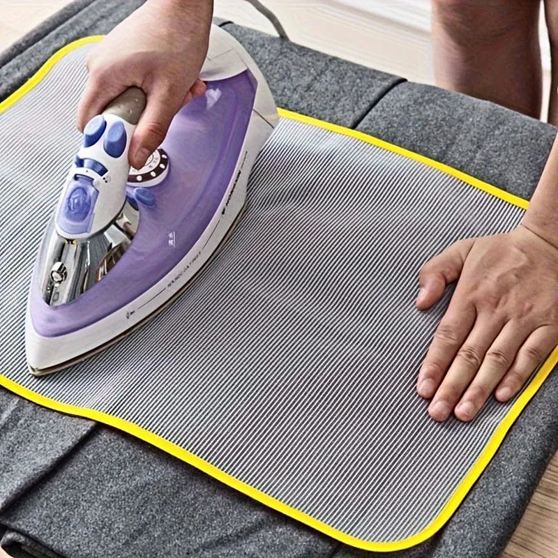 1 Stück Mesh-Bügelbrettbezug, hochtemperaturbeständiges Kleidungstuch, wärmeisolierendes Bügelnetz, Haushalts-Mesh-Tuch, Bügelunterlage, Bügelnetz, wärmeisolierende Kleidungsunterlage, Farbe zufällig
