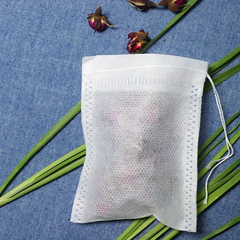 100 Stück Einweg-Teebeutel: Vliesstoff, transparent und perfekt für Gewürze!