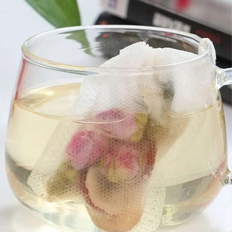 100 Stück Einweg-Teebeutel: Vliesstoff, transparent und perfekt für Gewürze!