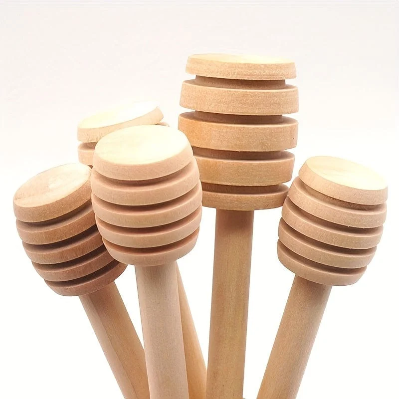1 Stück natürlicher Honigstab – 8 cm/10 cm Holzrührstab für Kaffee, Milchtee, Marmelade und mehr – langlebig