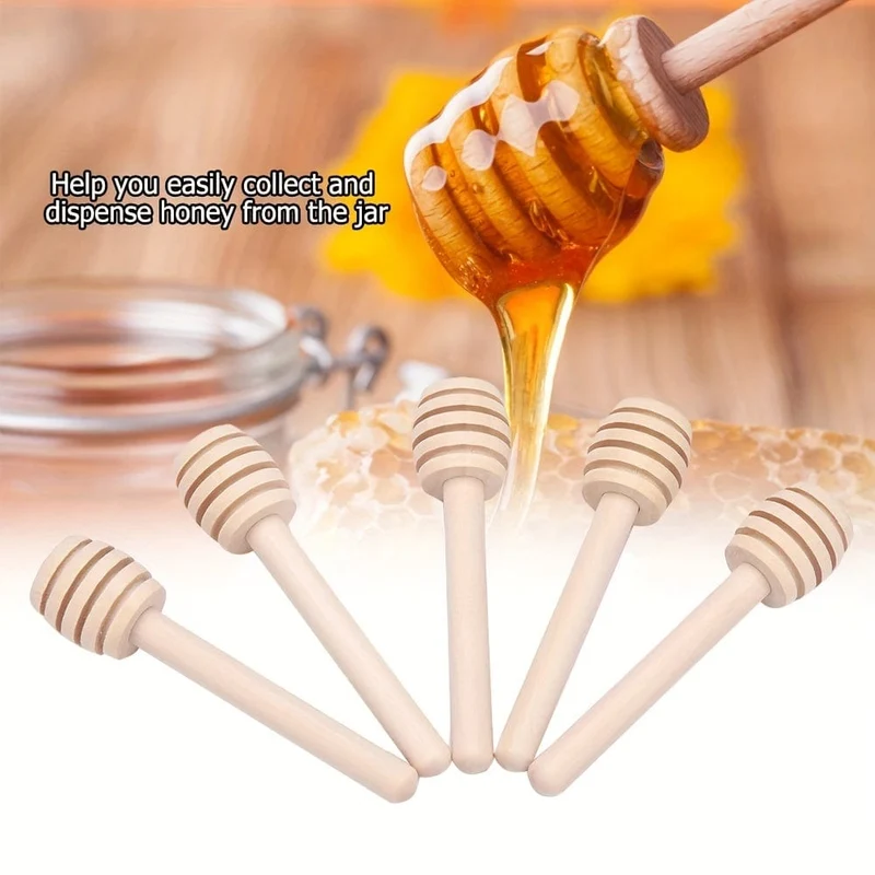 1 Stück natürlicher Honigstab – 8 cm/10 cm Holzrührstab für Kaffee, Milchtee, Marmelade und mehr – langlebig