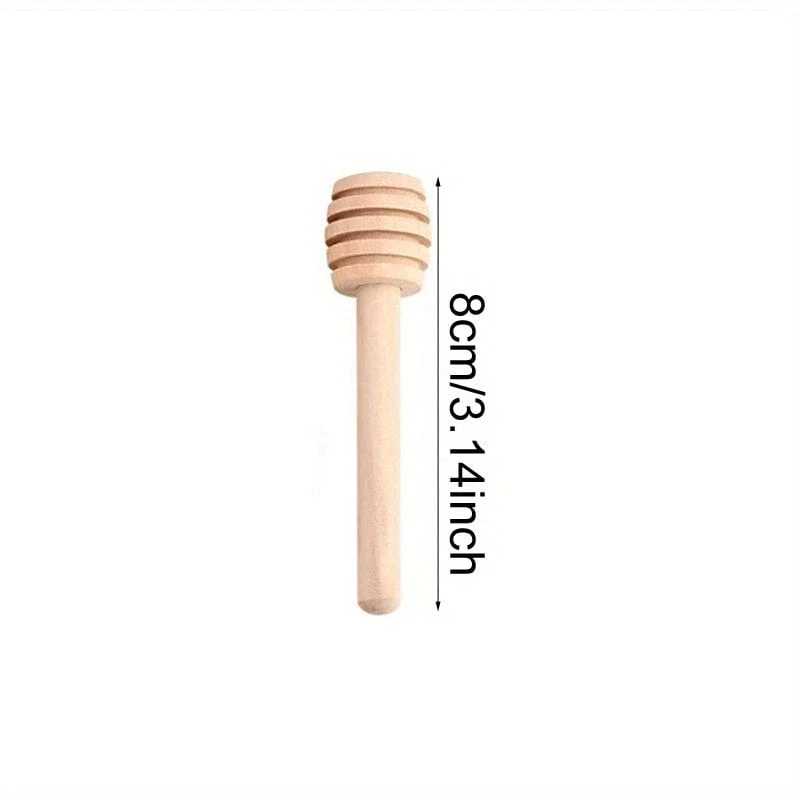 1 Stück natürlicher Honigstab – 8 cm/10 cm Holzrührstab für Kaffee, Milchtee, Marmelade und mehr – langlebig