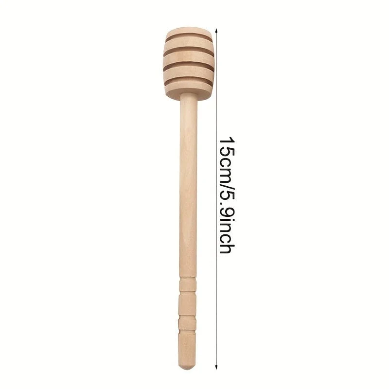 1 Stück natürlicher Honigstab – 8 cm/10 cm Holzrührstab für Kaffee, Milchtee, Marmelade und mehr – langlebig