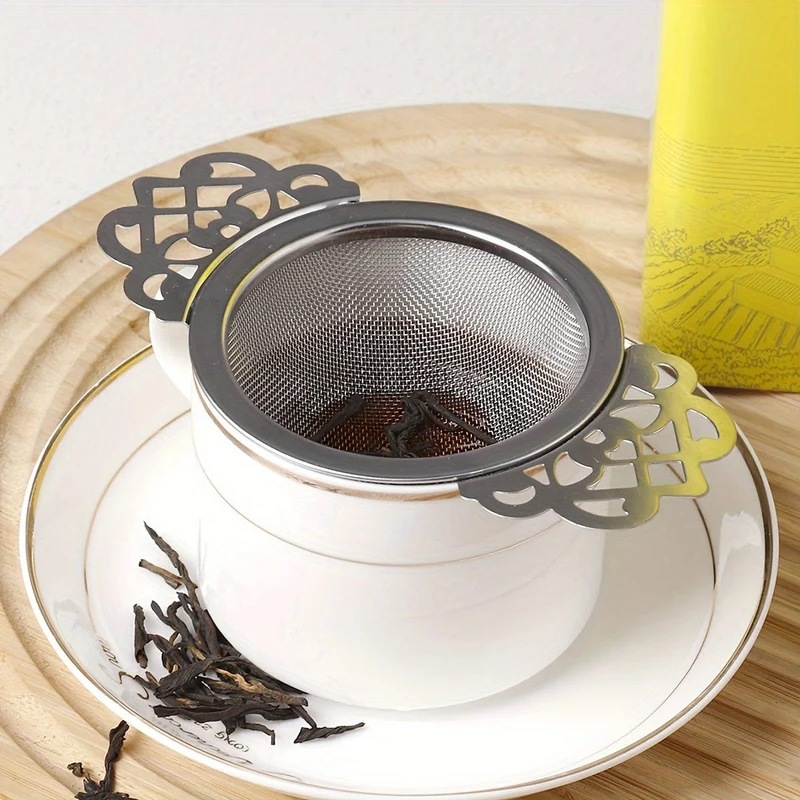 1 Stück, Teesieb, Teesieb, Mesh-Tee-Ei, Premium-Teefilter, 304-Edelstahl-Mesh-Teesieb mit Spitze, Offee-Filter, Mesh-Teefilter, kreativer Tee-Trenner, Teegeschirr, Küchenzubehör