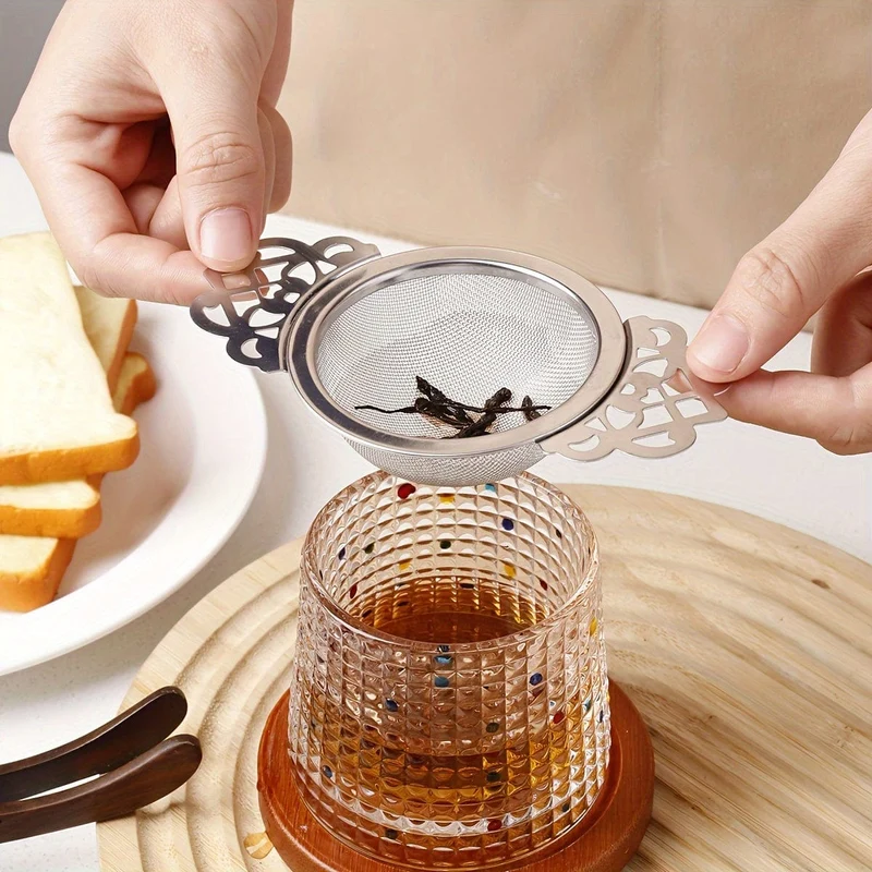 1 Stück, Teesieb, Teesieb, Mesh-Tee-Ei, Premium-Teefilter, 304-Edelstahl-Mesh-Teesieb mit Spitze, Offee-Filter, Mesh-Teefilter, kreativer Tee-Trenner, Teegeschirr, Küchenzubehör