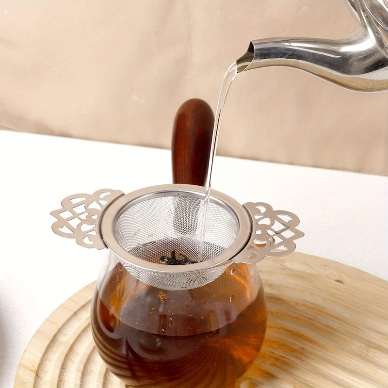 1 Stück, Teesieb, Teesieb, Mesh-Tee-Ei, Premium-Teefilter, 304-Edelstahl-Mesh-Teesieb mit Spitze, Offee-Filter, Mesh-Teefilter, kreativer Tee-Trenner, Teegeschirr, Küchenzubehör