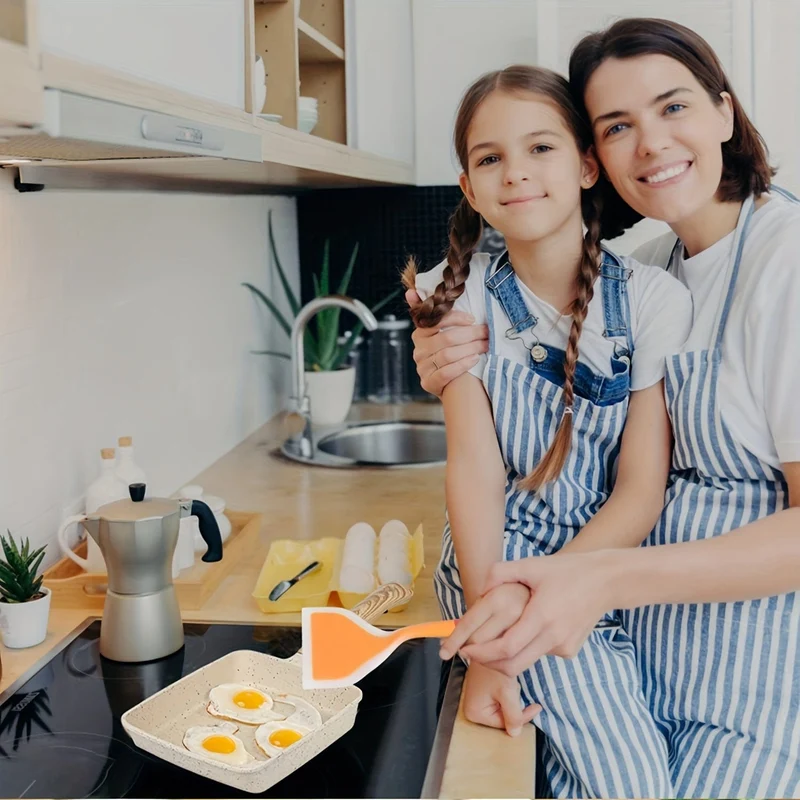1 Satz japanische Bratpfanne, Tamagoyaki-Bratpfanne, rechteckige Tamagoyaki-Bratpfanne, japanische rechteckige Bratpfanne, antihaftbeschichtete Bratpfanne mit Silikonspatel und Ölpinsel