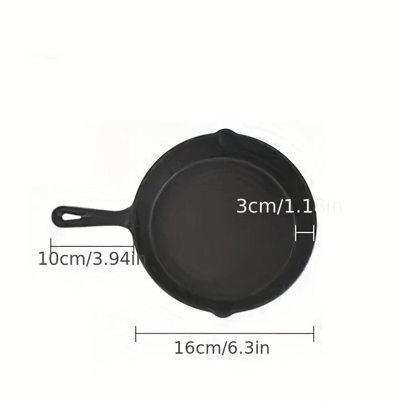 1-teilige Bratpfanne aus Gusseisen, Bratpfanne mit Tropfausgießern, vorgebranntes, ofenfestes Kochgeschirr, Kochen im Innen- und Außenbereich beim Camping, grillfest, Küchengeschirr, Küchenbedarf, Küchenartikel