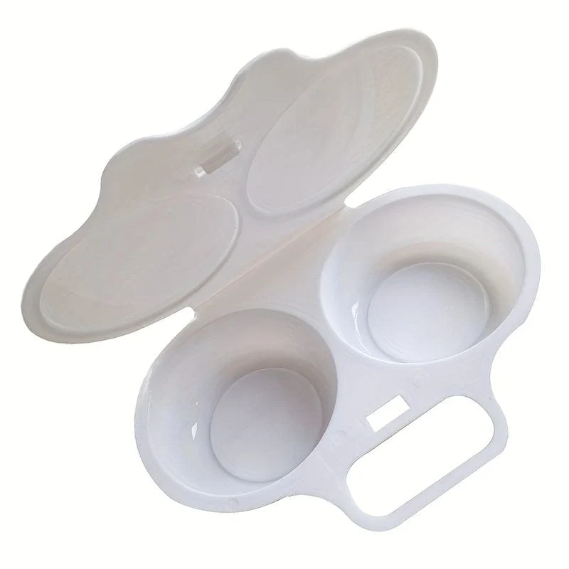1 Stück Eierkocher, Mikrowellen-Eierdämpfer, runde Form, Eieromelett-Werkzeug aus Kunststoff, Küchenbedarf