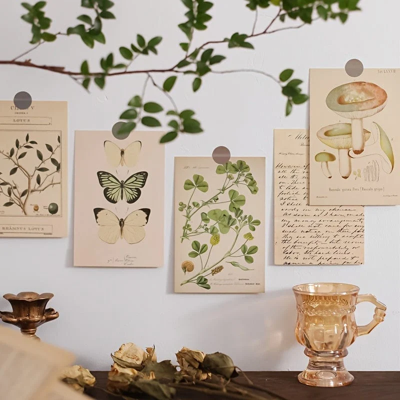 30 Stück/Set Bio-Postkarten, Botanische Abteilung, Wandaufkleber, Raumdekorationskarten, schöne Karten, 9.91 cm x 14.99 cm