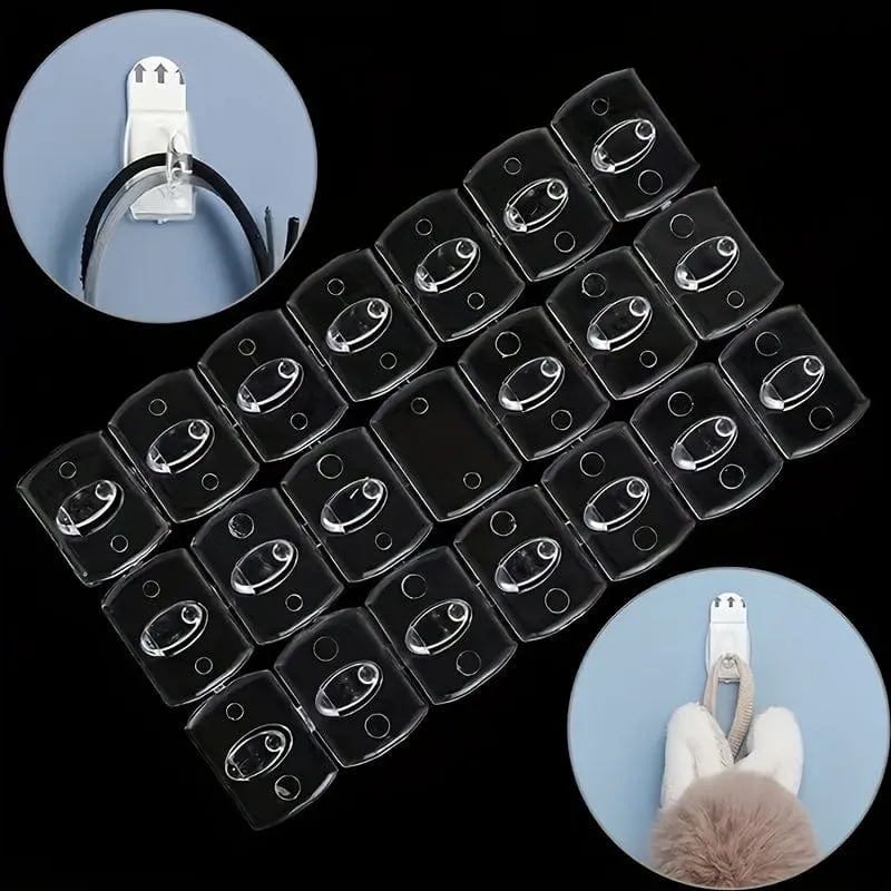 6/21 Stück, Ornament-Haken, starke, abnehmbare, markierungsfreie dekorative Lichtdrahthaken, Mini-Klebehaken, Küchenwandhaken, Mini-Lichtclip für den Innenbereich, vielseitig einsetzbar, Szenendekoration, Raumdekoration, Heimdekoration, Urlaubsparty-Dekoration,