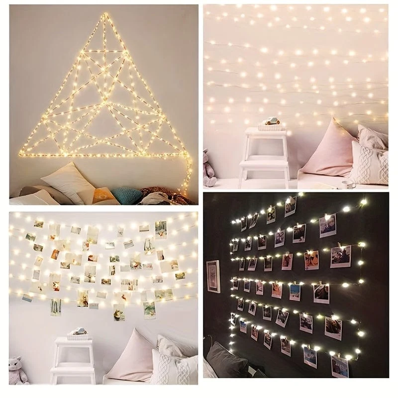 6/21 Stück, Ornament-Haken, starke, abnehmbare, markierungsfreie dekorative Lichtdrahthaken, Mini-Klebehaken, Küchenwandhaken, Mini-Lichtclip für den Innenbereich, vielseitig einsetzbar, Szenendekoration, Raumdekoration, Heimdekoration, Urlaubsparty-Dekoration,