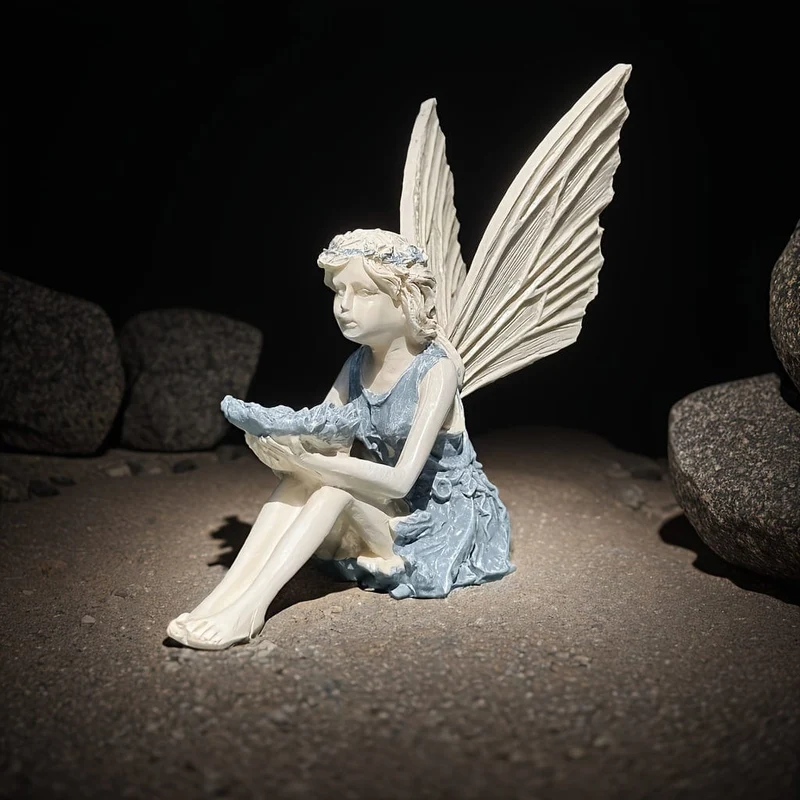 1 Stück Erlösungsengel aus Kunstharz, weiße Vogelfutterstation, Blumenfee, Sonnenblumen-Feenstatue, Engelsskulptur, Kunstharzornamente, Kunsthandwerk, neue Garten- und Heimdekoration
