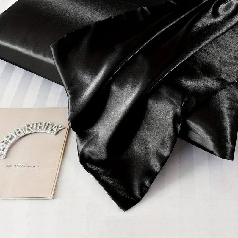 2 Stück Satin-Kissenbezüge, weiche und glatte Textur, einfarbige Satin-Umschlagkissenbezüge, reduzieren Haarbruch und verhindern Falten