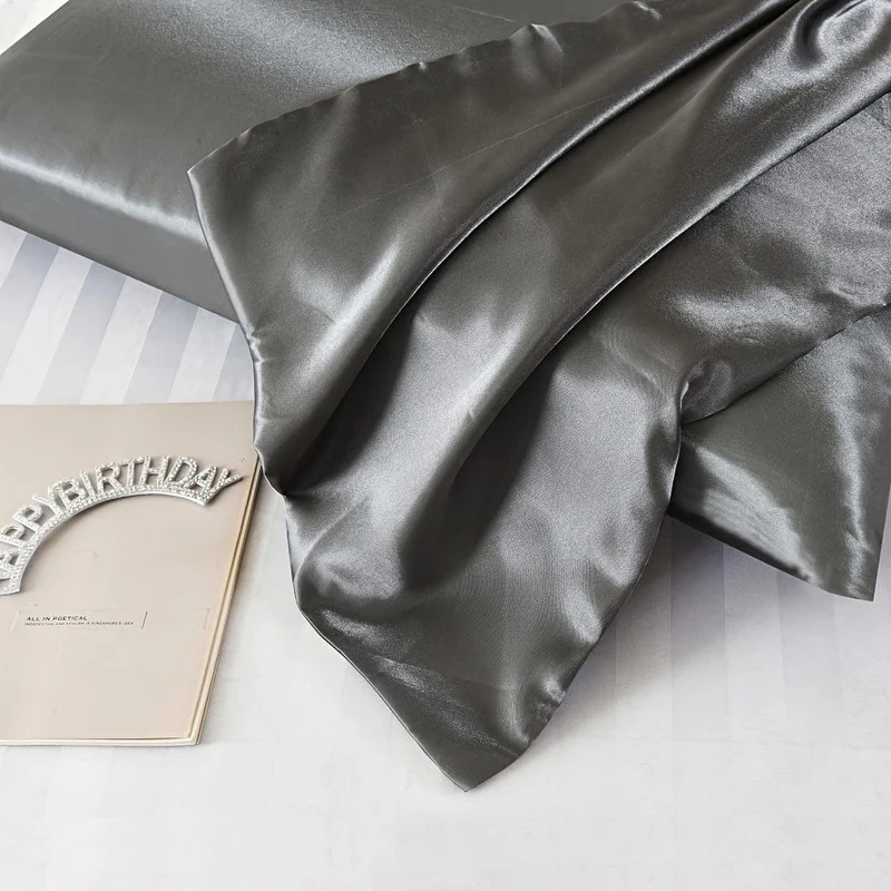 2 Stück Satin-Kissenbezüge, weiche und glatte Textur, einfarbige Satin-Umschlagkissenbezüge, reduzieren Haarbruch und verhindern Falten