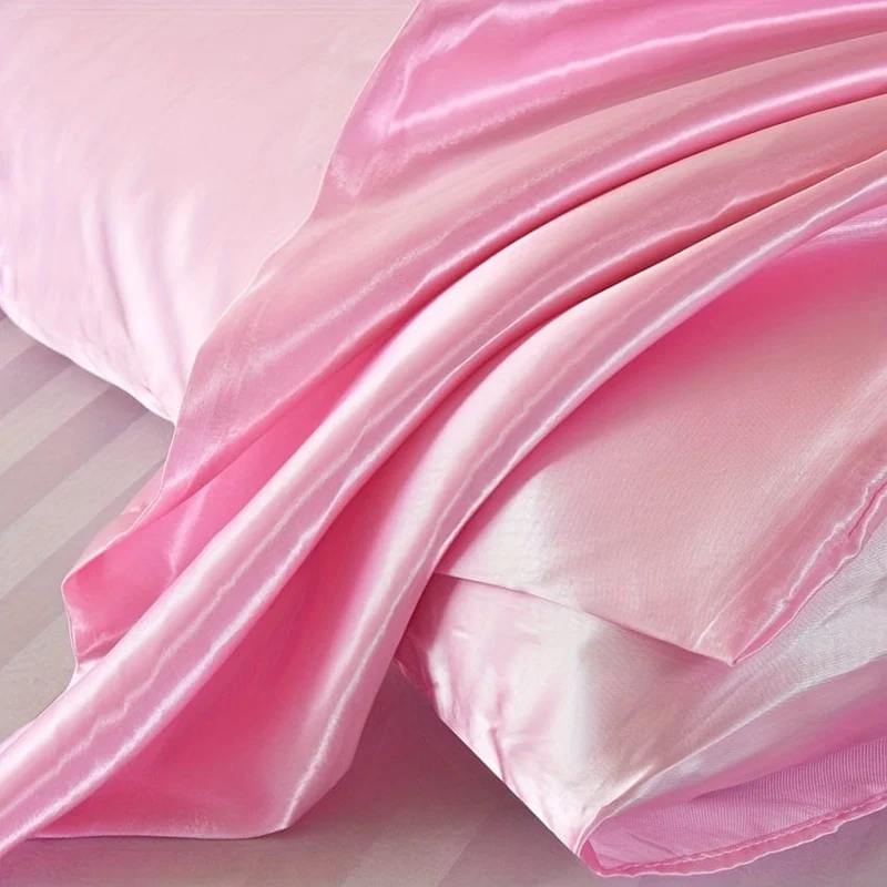 2 Stück Satin-Kissenbezüge, weiche und glatte Textur, einfarbige Satin-Umschlagkissenbezüge, reduzieren Haarbruch und verhindern Falten