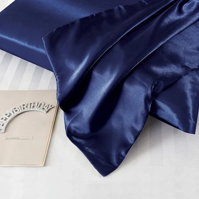 2 Stück Satin-Kissenbezüge, weiche und glatte Textur, einfarbige Satin-Umschlagkissenbezüge, reduzieren Haarbruch und verhindern Falten