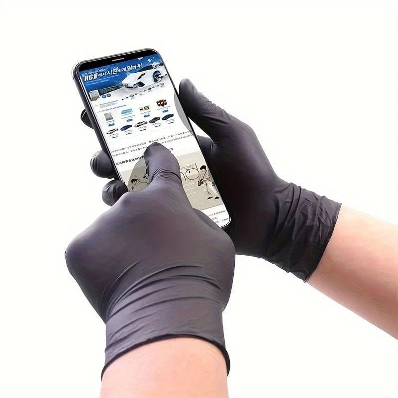 5/20/50/99 Stück, Einweg-Nitrilhandschuhe, langlebige Haushaltsreinigungshandschuhe, wasserdichte, antistatische Handschuhe, geeignet für Küchen, Tätowierung, Haarfärben, Reinigungsmittel, Haushaltsgeräte