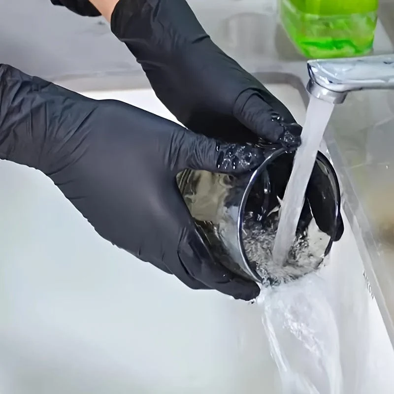 5/20/50/99 Stück, Einweg-Nitrilhandschuhe, langlebige Haushaltsreinigungshandschuhe, wasserdichte, antistatische Handschuhe, geeignet für Küchen, Tätowierung, Haarfärben, Reinigungsmittel, Haushaltsgeräte
