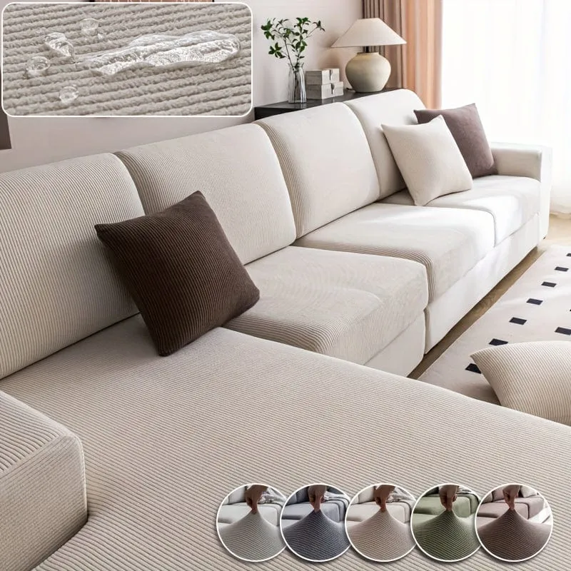 1 Stück wasserdichter, elastischer Vier-Jahreszeiten-Universal-Stretch-Sofabezug, schlichter, moderner, rutschfester Sofabezug, Wohnzimmer-Sofaschutz, Couchbezug, geeignet für Büro- und Heimdekoration