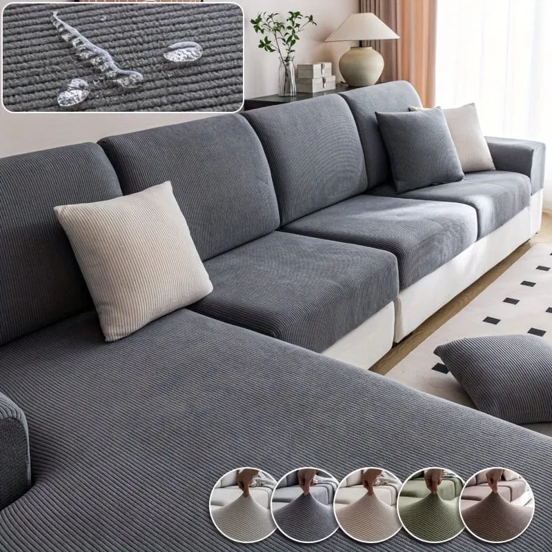 1 Stück wasserdichter, elastischer Vier-Jahreszeiten-Universal-Stretch-Sofabezug, schlichter, moderner, rutschfester Sofabezug, Wohnzimmer-Sofaschutz, Couchbezug, geeignet für Büro- und Heimdekoration