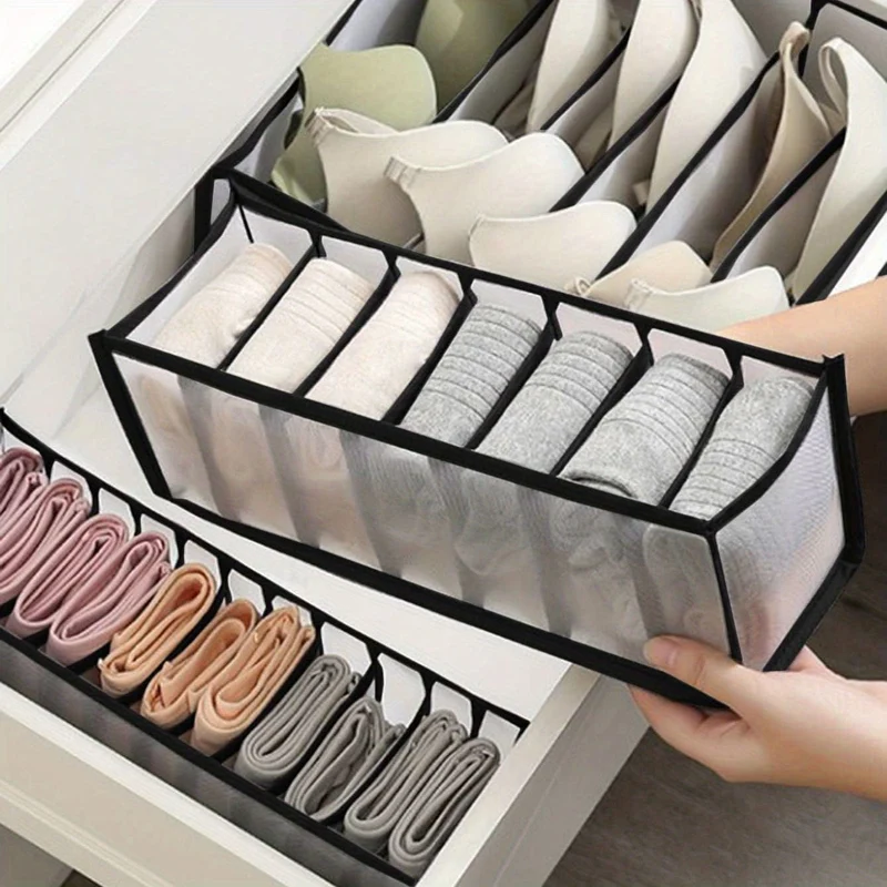 3 Stück Unterwäsche-Aufbewahrungsboxen, Haushaltsfach, Stoff-Kleider-Organizer, Schubladen-Trennwände-Organizer, multifunktionaler Kleiderschrank-Organizer für Höschen, Socken, BH-Aufbewahrung