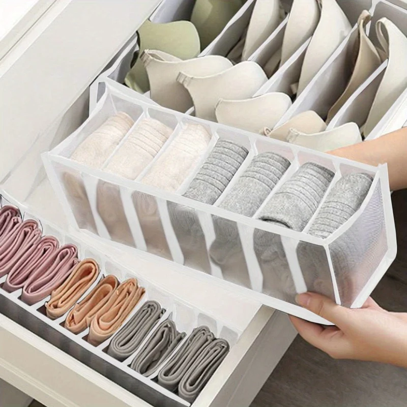 3 Stück Unterwäsche-Aufbewahrungsboxen, Haushaltsfach, Stoff-Kleider-Organizer, Schubladen-Trennwände-Organizer, multifunktionaler Kleiderschrank-Organizer für Höschen, Socken, BH-Aufbewahrung