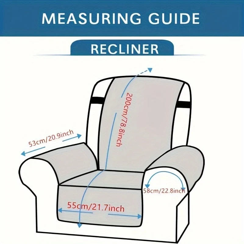 1 Stück wasserdichter Liegestuhlbezug, Sofabezug, waschbarer Liegestuhlbezug, Liegestuhlbezug für Wohnzimmer, rutschfester Möbelschutz für Haustiere, Hunde, Katzen, Wohnzimmer, Heimdekoration