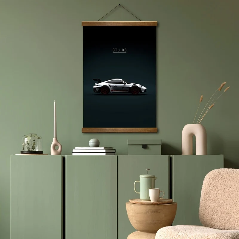 1 Stück ungerahmtes Leinwandposter, Moderne Kunst, GT3 RS Autoposter, Für Schlafzimmer Wohnzimmer Flur, Wandkunst, Wanddekoration, Winterdekor, Raumdekoration