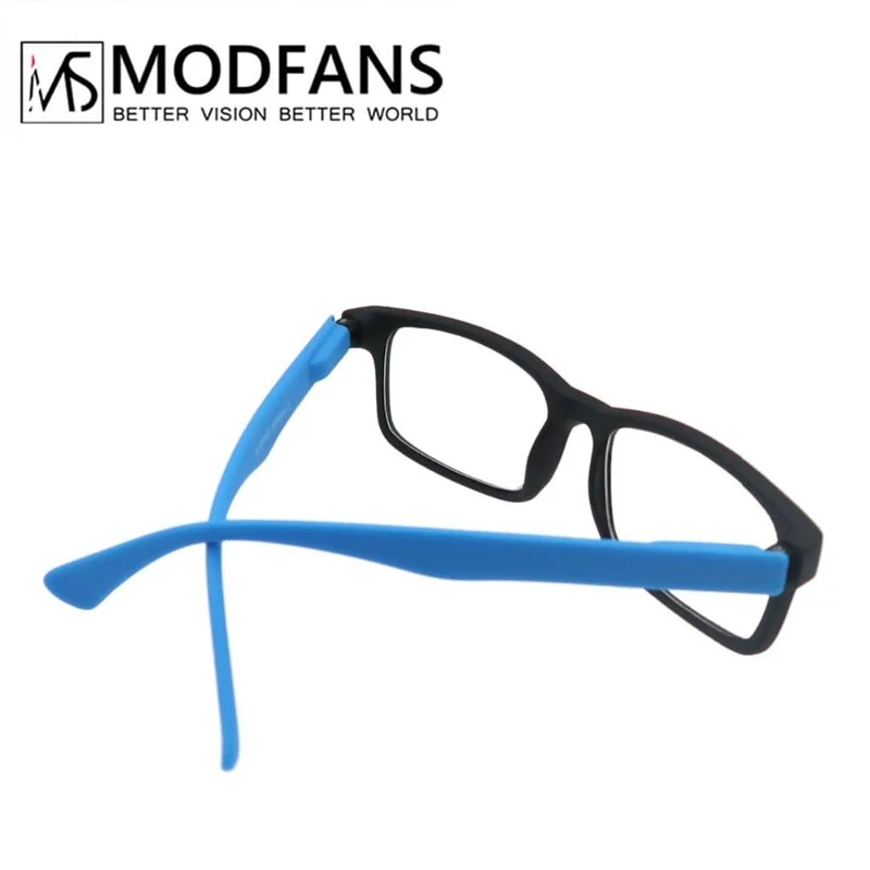 Lesebrille für Männer Frauen Gummi Ultraleicht Weitsichtigkeit Quadratischer Rahmen Federscharnier Bequem mit Dioptrien (Schwarz/Rot/Blau)