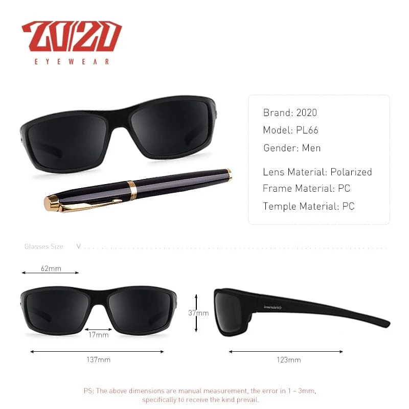 20/20 Optische Marke Design Neue Polarisierte Sonnenbrille Männer Mode Männliche Brillen Sonnenbrille Reise Angeln Oculos PL66 Mit Box