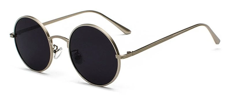 SHAUNA Super Runde Damen Sonnenbrille Marke Designer Mode Herren Dunkelgrüne Brillengläser UV400