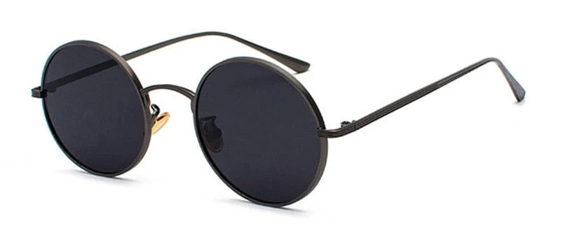 SHAUNA Super Runde Damen Sonnenbrille Marke Designer Mode Herren Dunkelgrüne Brillengläser UV400