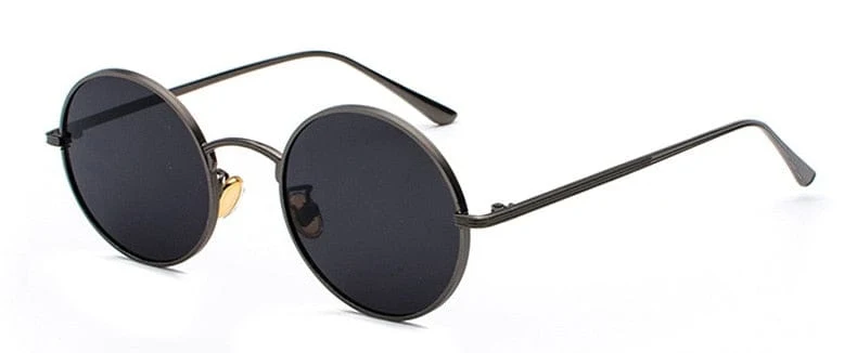 SHAUNA Super Runde Damen Sonnenbrille Marke Designer Mode Herren Dunkelgrüne Brillengläser UV400