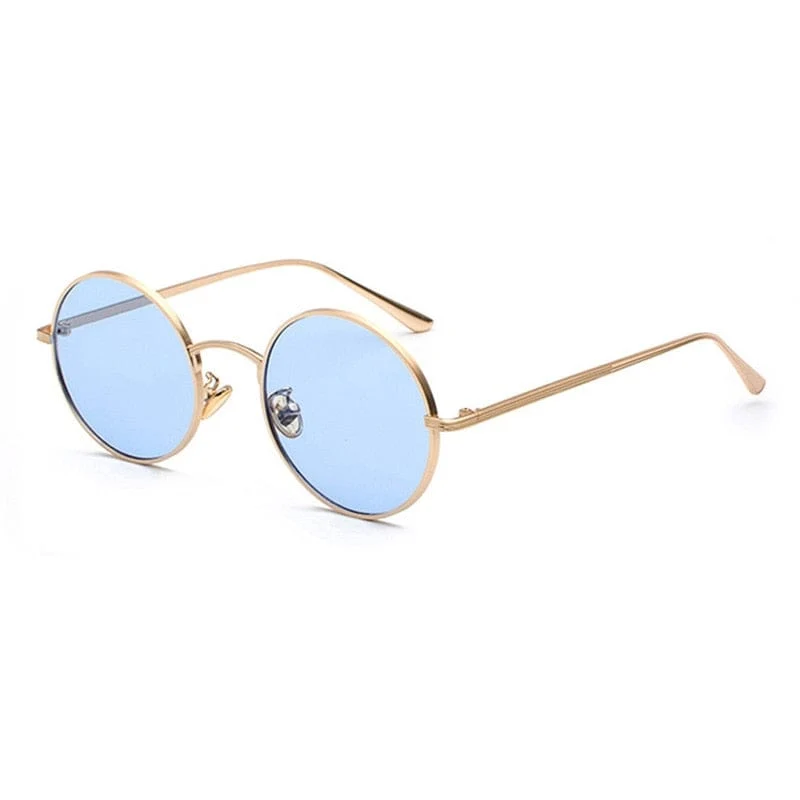 SHAUNA Super Runde Damen Sonnenbrille Marke Designer Mode Herren Dunkelgrüne Brillengläser UV400