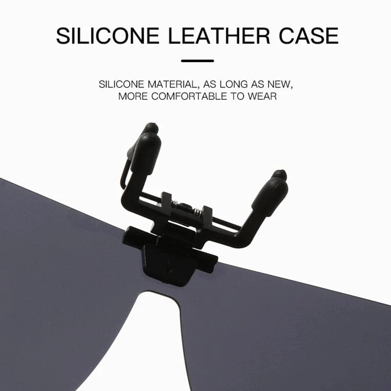 Clip-On-Sonnenbrille für Herren, polarisierte Linse, quadratische Sonnenbrille, Nachtsicht, Fahrerbrille, Angelbrille, Flip-Up, Luxus-Oculos