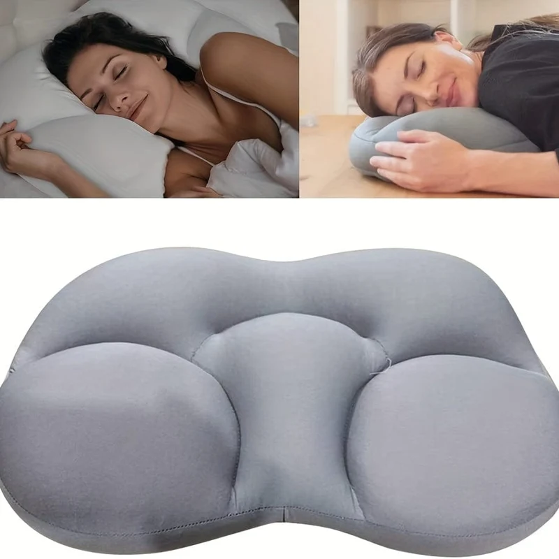 1 Stück Schlafkissen, weiches Bettkissen, mikroeiförmige Kissen, atmungsaktives Nackenkissen aus Schaumstoff, 3D-Rundum-Tiefschlafkissen für Männer und Frauen