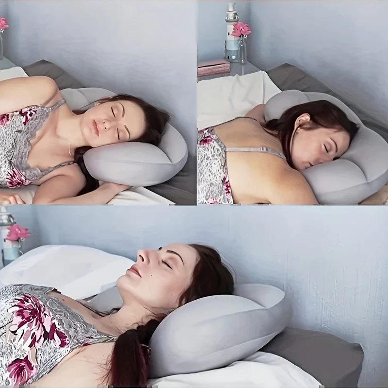 1 Stück Schlafkissen, weiches Bettkissen, mikroeiförmige Kissen, atmungsaktives Nackenkissen aus Schaumstoff, 3D-Rundum-Tiefschlafkissen für Männer und Frauen