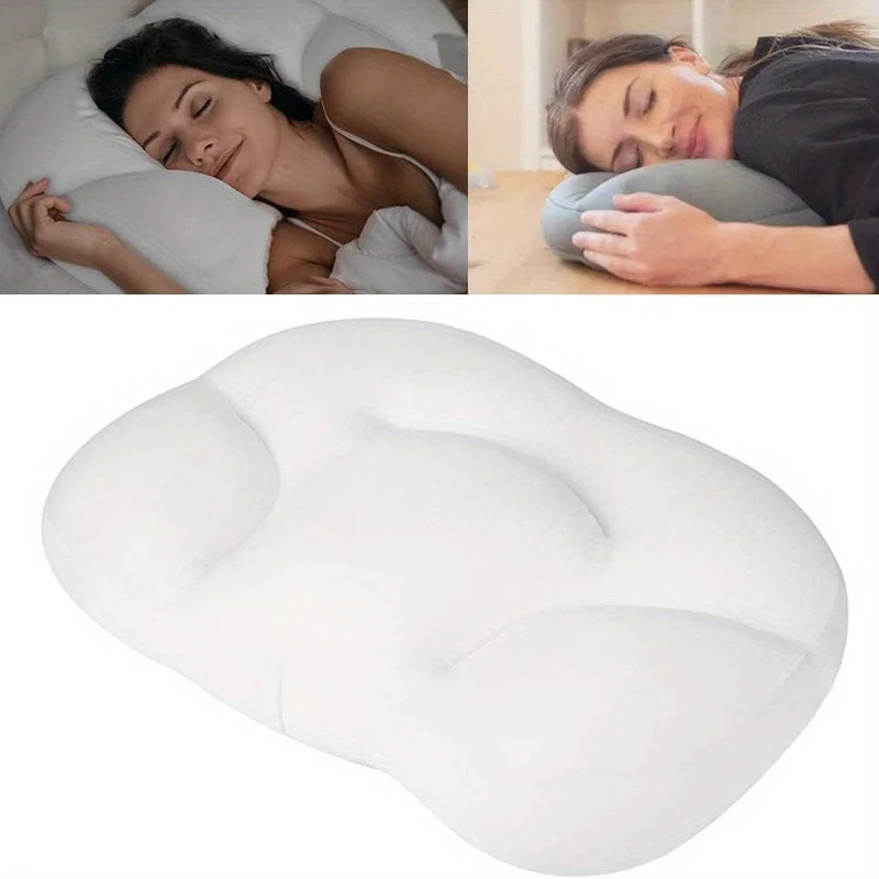 1 Stück Schlafkissen, weiches Bettkissen, mikroeiförmige Kissen, atmungsaktives Nackenkissen aus Schaumstoff, 3D-Rundum-Tiefschlafkissen für Männer und Frauen